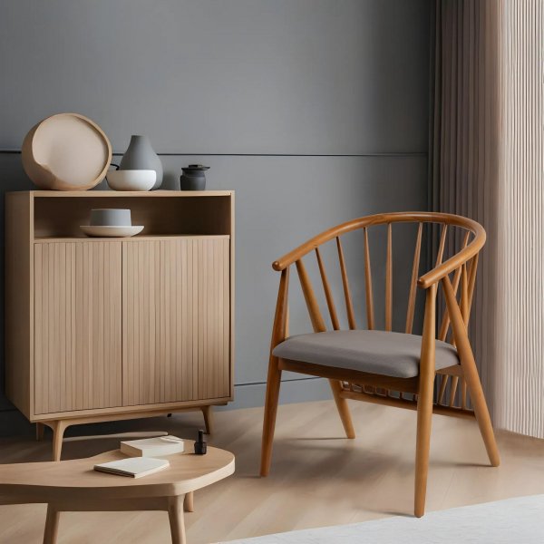 Fauteuil Doris - Chêne/gris Fauteuil Doris - Chêne/gris