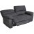 Canap inclinable 3 places Coventry avec mcanisme lectrique - Microfibre grise