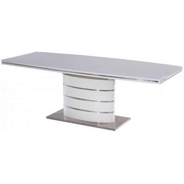 Caldwell 140-200 cm matbord - Vit/stl