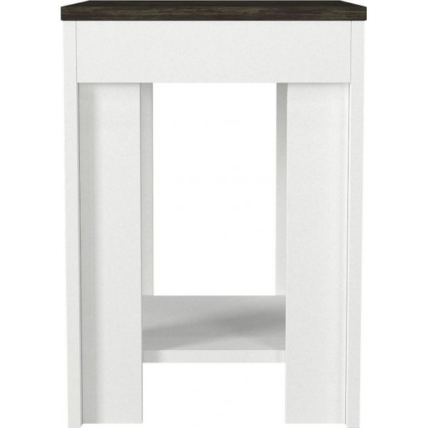 Done sidobord 40 x 40 cm - Vit/mörkbrun Done sidobord 40 x 40 cm - Vit/mörkbrun