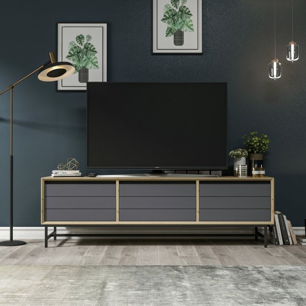 Meuble TV Lery - Anthracite/noir Meuble TV Lery - Anthracite/noir