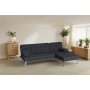 Bddsoffa gr med divan 198 cm