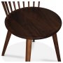 Sintorp matgrupp, runt matbord 115 cm inkl 4 st valnt pinnstolar Castor - Brun marmor (Laminat) + Mbeltassar