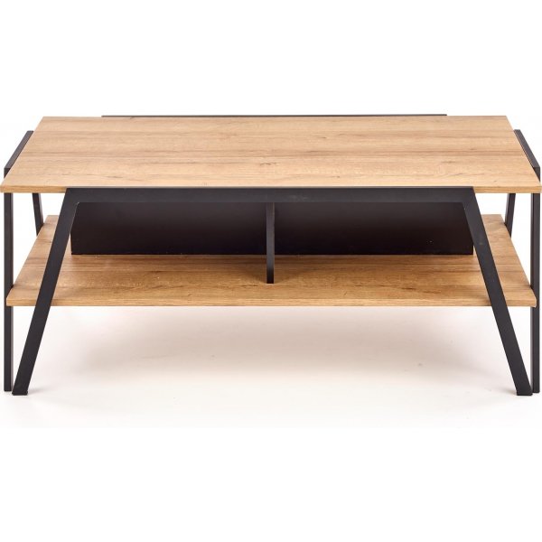 Table basse Pavia 113x 63 cm - Chne/noir