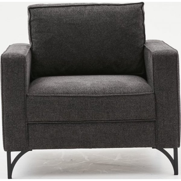 Fauteuil Berlin - Anthracite/noir Fauteuil Berlin - Anthracite/noir