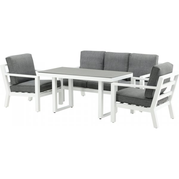 Barcelona soffgrupp - Vit/grå Barcelona soffgrupp - Vit/grå