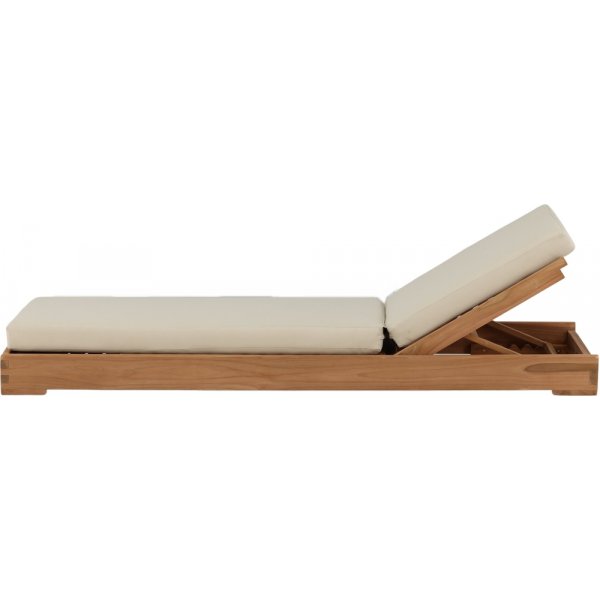 Kenya solsäng - Beige/Teak Kenya solsäng - Beige/Teak