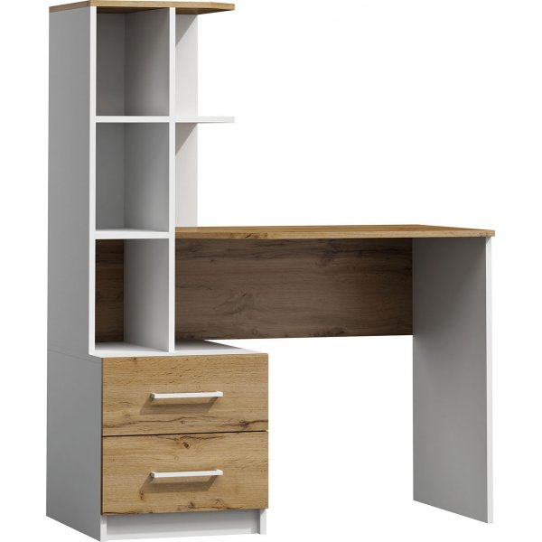 Boro bureau 160x60 cm - Wotan eiken/wit