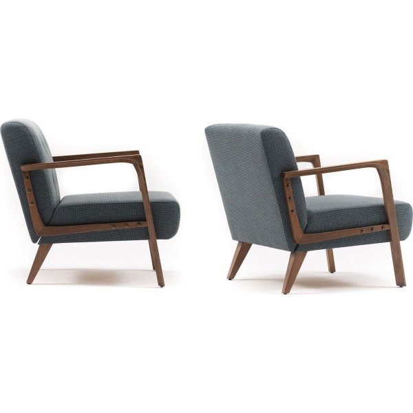 Kemer fåtölj - Blå/brun Kemer fåtölj - Blå/brun