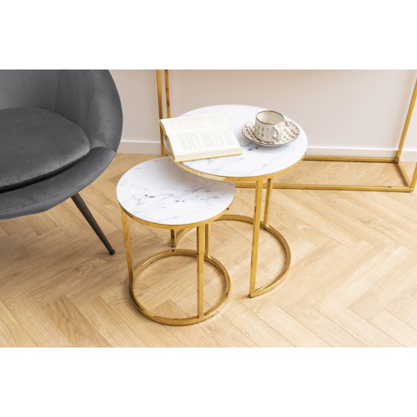 Table Alisma 35/45 cm - Blanc