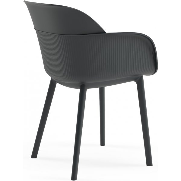 Fauteuil coque lot de 2 - Anthracite Fauteuil coque lot de 2 - Anthracite