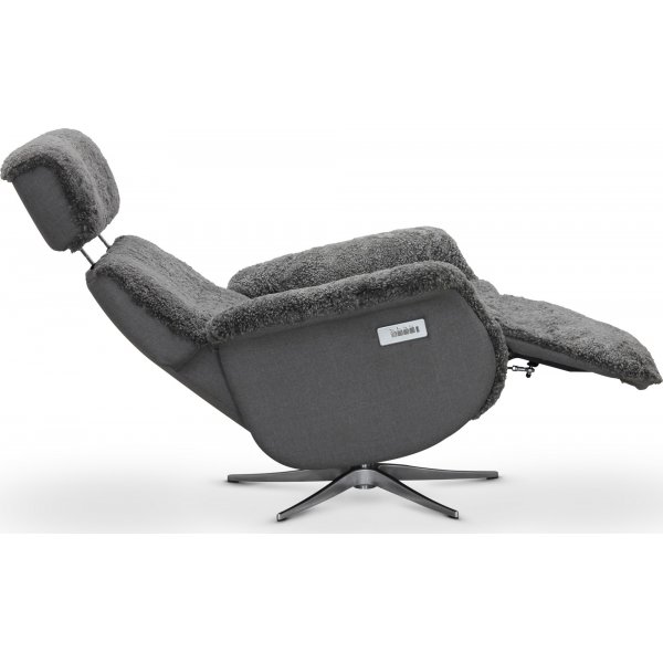 Duvnäs flip-up fåtölj - Grå fårskinn Duvnäs flip-up fåtölj - Grå fårskinn