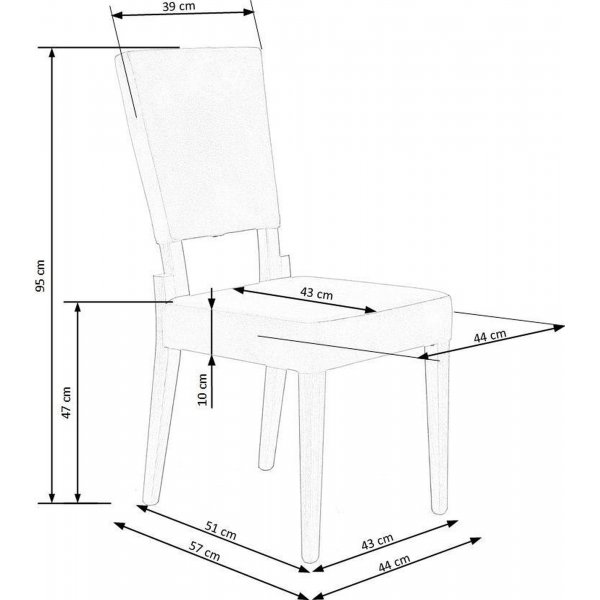 Chaise de salle  manger Daly - Gris