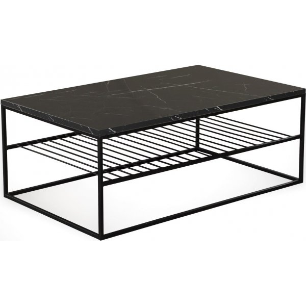 Etna salontafel Zwart/wit - 95 x 55 cm
