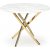 Table  manger Raymond 100 cm - Marbre blanc/or