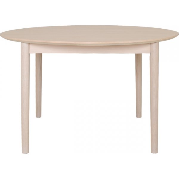 Table à manger Karmöy 130-230 x 130 cm - Placage chêne pigmenté blanc Table à manger Karmöy 130-230 x 130 cm - Placage chêne pigmenté blanc