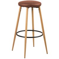 Cadens barpall - Brun PU / Massiv ek Cadens barpall - Brun PU / Massiv ek