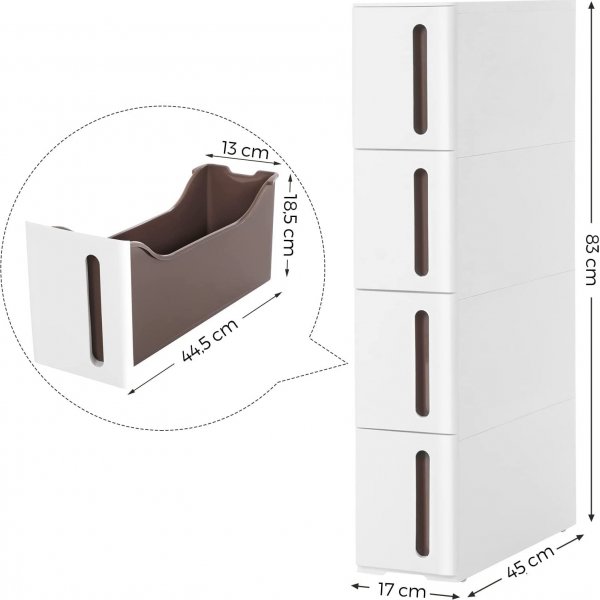 Armoire Abatur 83 cm - Blanc/marron Armoire Abatur 83 cm - Blanc/marron