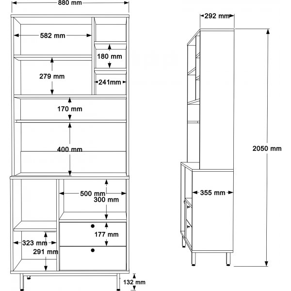 Royce köksskåp 6 - Ek/grön Royce köksskåp 6 - Ek/grön