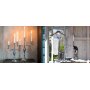 Stella Kandelaber H52 fr 3 ljus - Silver