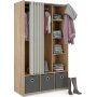 Lola garderob - Ek/beige/gr