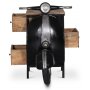 Vintage Vespa sngbord - Svart/silver