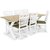 Isabelle matgrupp - Bord inklusive 6 st Herrgrd Gripsholm stolar med grn sits - Vit/ekbets