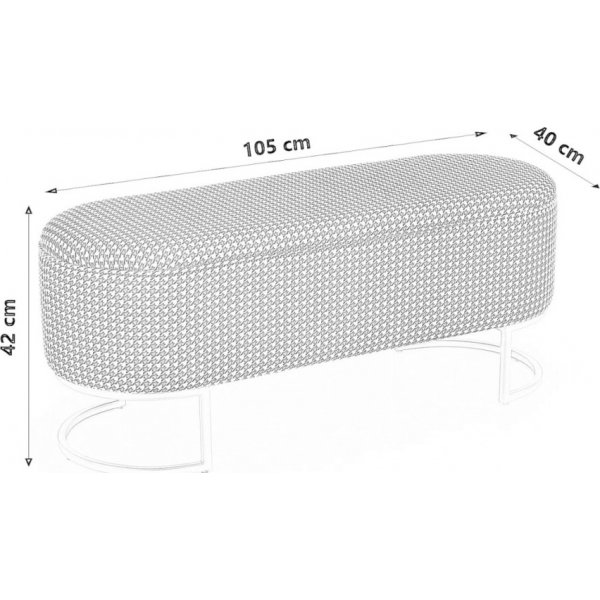 Banc Harmony - Noir/blanc/or Banc Harmony - Noir/blanc/or