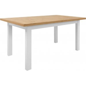 Table  manger Erla 160-200 x 90 cm - Blanc/chne