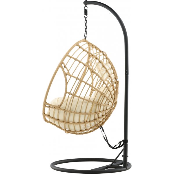 Chaise suspendue Viga - Noir/naturel/blanc Chaise suspendue Viga - Noir/naturel/blanc