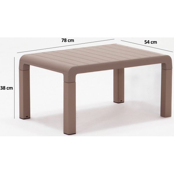 Groupe salon Lara avec canapé 2 places, 2 fauteuils et table - Cappuccino Groupe salon Lara avec canapé 2 places, 2 fauteuils et table - Cappuccino