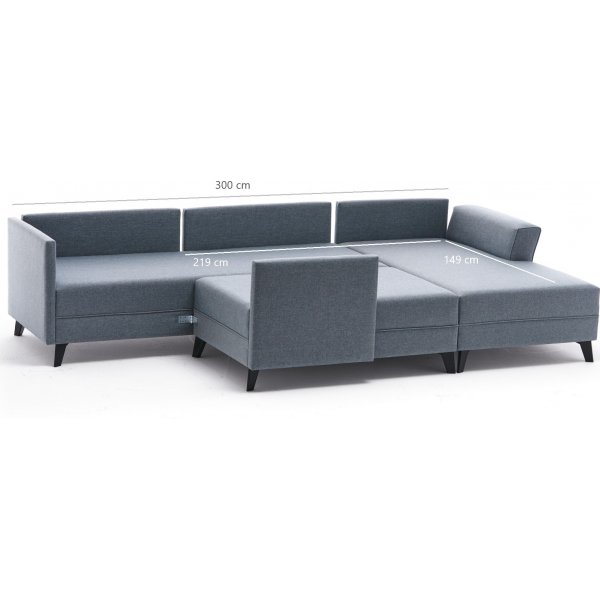 Canapé convertible Bend - Blanc crème Canapé convertible Bend - Blanc crème