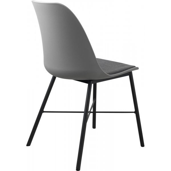 Chaise grise Oman avec coussin d'assise Chaise grise Oman avec coussin d'assise