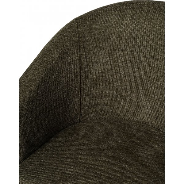 Chaise Erik en tissu vert olive