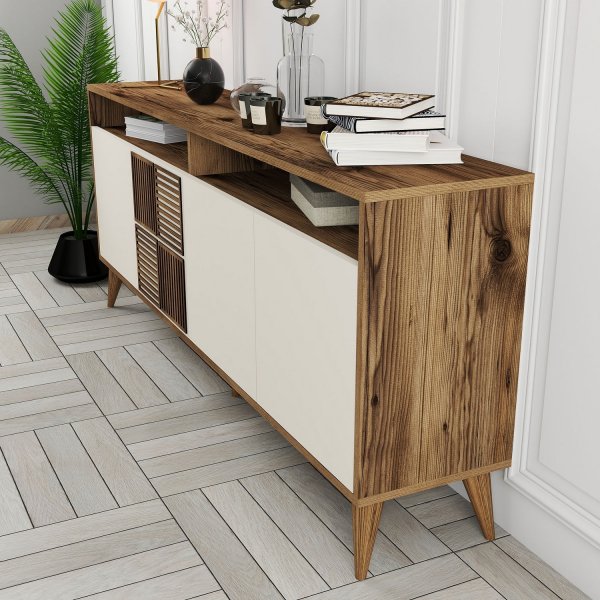 Buffet Milan 180 cm - Noyer/crme