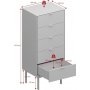 Soma smal byr med 5 ldor - Vit