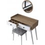 Bijou sminkbord 3, 99 x 40 cm - Valnt/vit