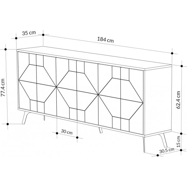 Dune sknk 184 cm - Vit