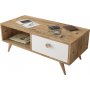 Vilamo soffbord 96 x 44,5 cm - Furu/vit