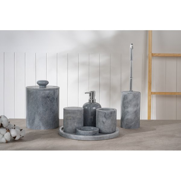 Badrumsset i grå marmor från Verona med 7 delar Badrumsset i grå marmor från Verona med 7 delar