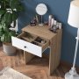 Bijou sminkbord 12, 60 x 42,5 cm - Valnt/vit