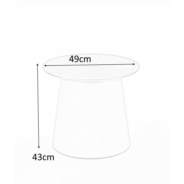 Table basse Saranda 49 cm - Blanc