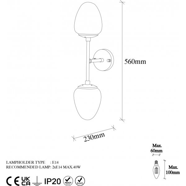 Camflo wandlamp 10370 - Vintage