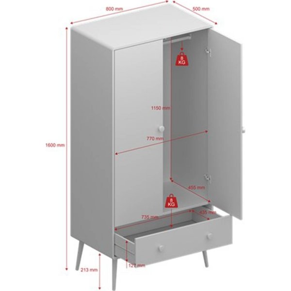 Armoire Gaia - Blanc Armoire Gaia - Blanc