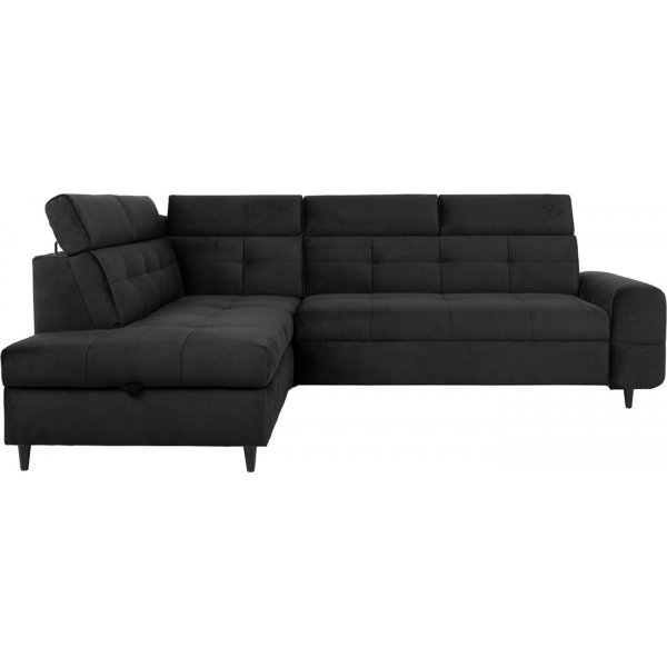 Matras hoekslaapbank met open eind links - Zwart Matras hoekslaapbank met open eind links - Zwart