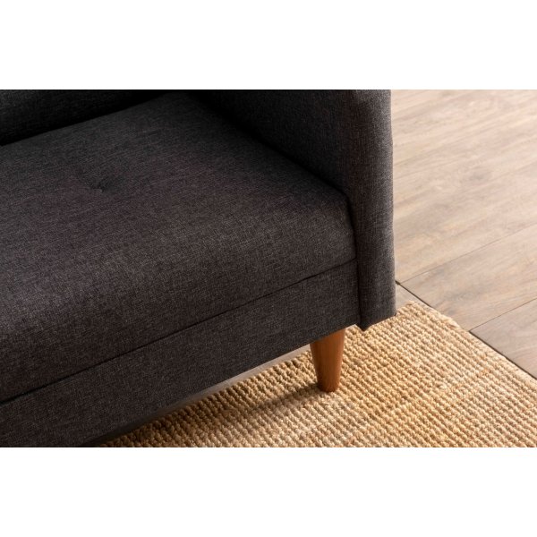 Canapé convertible 3 places Hiko Gris foncé Canapé convertible 3 places Hiko Gris foncé