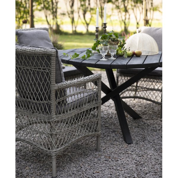 Utebord Ø112 cm svartlaserad - Scottsdale Utebord Ø112 cm svartlaserad - Scottsdale