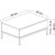 Table basse Lord 90 x 60 cm - Blanc/argent