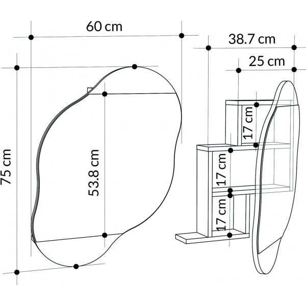 Wolkenspiegel - Carrara-marmer