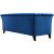 Milton 3-zits Chesterfield bank in blauw fluweel